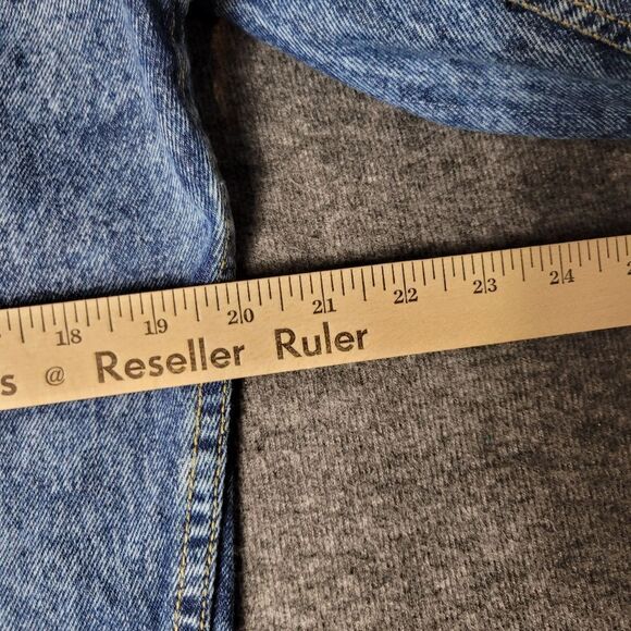 Vintage 80's Guess Georges Marciano Men’s Trucker Jacket  Size S Blue Denim - Picture 8 of 11